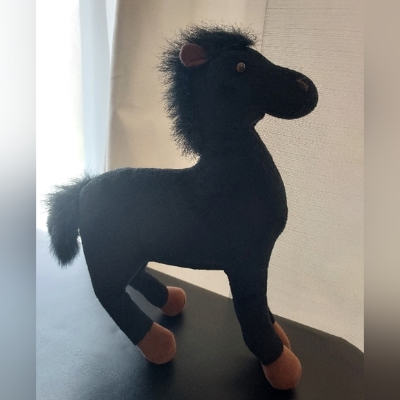 It's All Greek To Me Black/Brown Horse Stuffed Animal 11in×8in - Picture 1 of 8